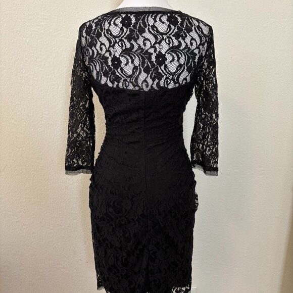 Elegant Black Lace Dress | Max & Cleo | Size 4 |Mint Condition - Picture 5 of 6